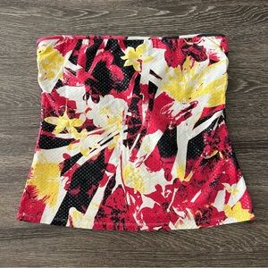 Vintage Express Sexy Basic Strapless Bra Cami Sz L Sequined Shimmer Tube Top Y2K